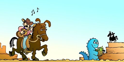 Cover der Hörgeschichte De Cowboy und de Dino