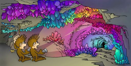Cover der Hörgeschichte D'Glitzerhöhli (Wurzelgnome und Zwärgemeitli 3.Teil)